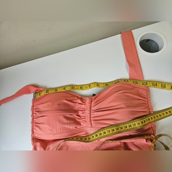 Tommy Bahamas-Peach Halter Dress Swimsuit Sz 4 Women's - Picture 3 of 7
